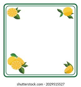 lemonade or lemonade juice and lime leaves and page design