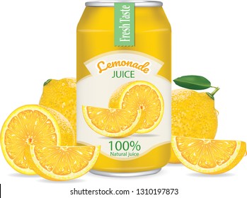 Lemonade juice package.illustration vector
