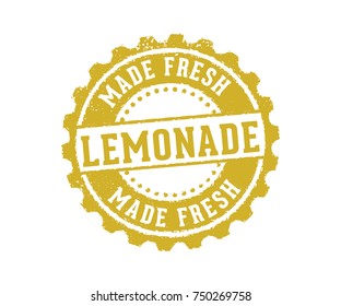 Lemonade, Lemon Juice Beverage Drink Sign Logo Stamp