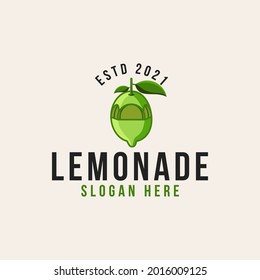 lemonade, lemon logo design, vector illustration