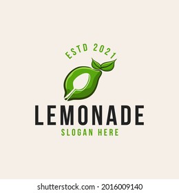 lemonade, lemon logo design, vector illustration