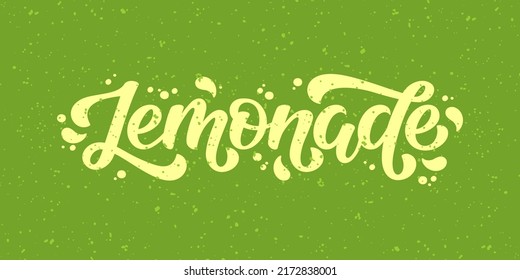 Lemonade Lettering illustration, vector eps10. Template for label, clothes, cover, poster, card, banner, social media