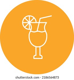 Imagen vectorial de icono de círculo de línea de lemonade. También se puede usar para aplicaciones web, aplicaciones móviles y medios impresos.