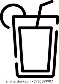ícone de linha limonada ilustração vetor