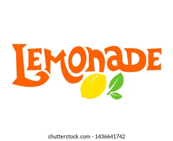 Lemonade logotype logo template for your lemonade stand. playful logo concept
