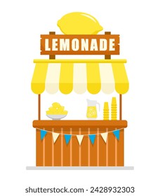 Lemonade market, selling lemon drinks on the street