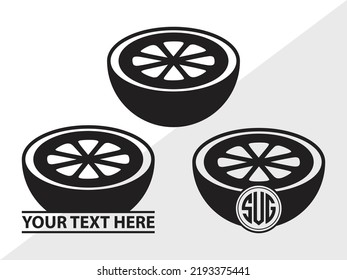 Lemonade Monogram SVG Printable Vector Illustration