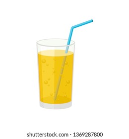 Lemonade on white background. Cool tasty beverage.