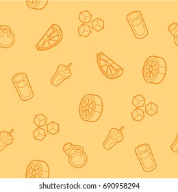Lemonade outline isometric pattern