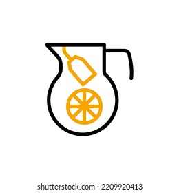 lemonade pitcher concept line icon. Simple element illustration. lemonade pitcher concept outline symbol design.