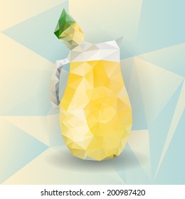 Lemonade Pitcher in origami style