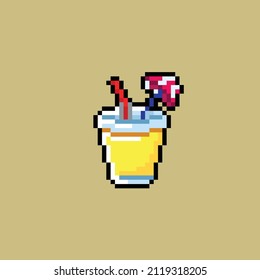 lemonade in pixel art style