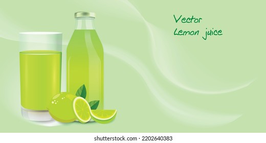 Lemonade poster advertising design.Vector cocktails or orange tonic