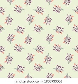Patrón sin fisuras de lemonade con hojas moradas y limones rosados abstractos de la impresión alimenticia. Fondo gris claro. Impresión vectorial plana para textiles, tela, giftwrap, papel pintado. Ilustración sin fin.