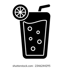 Lemonade Solid icon, editable vector