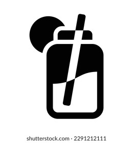 lemonade solid icon illustration vector graphic