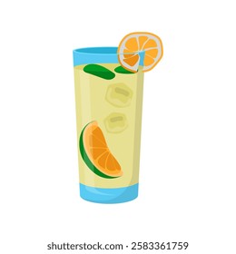 Lemonade, Summer Flat Vector Illustration. Isolated