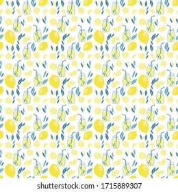 Lemonade Summer Fresh Drink Pattern