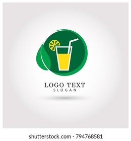 Lemonade & Tropical Juice Logo. Symbol & Icon Vector Template.