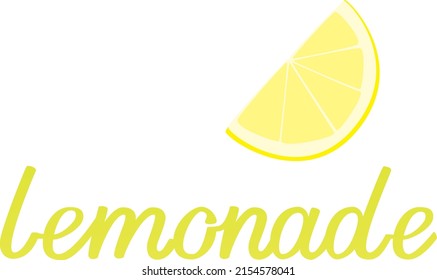 Lemonade typography logo design. Handwritten isolated phrase. Trendy lettering style text. Logotype for package, sticker, label, menu etc. Vector eps 10.
