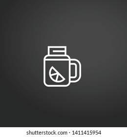 Lemonade vector icon. Lemonade concept stroke symbol design. Thin graphic elements vector illustration, outline pattern for your web site design, logo, UI. EPS 10.