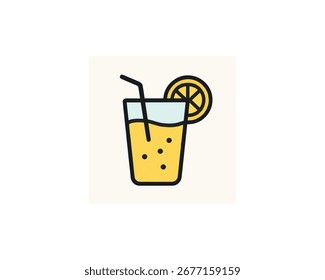 Limonade Vektorsymbol Design Illustration.