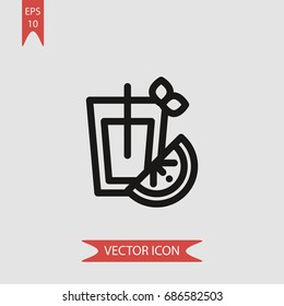 Lemonade vector icon, illustration symbol
