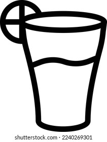 lemonade Vector illustration on a transparent background. Premium quality symmbols. Thin line vector icons for concept and graphic design. 
