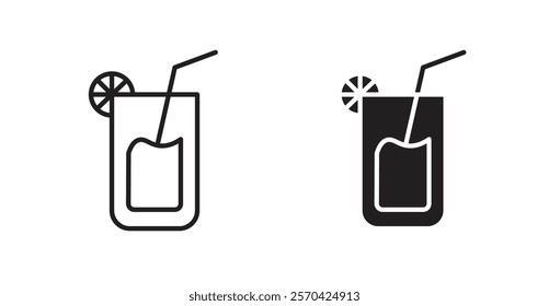 Lemonade vector web icons set