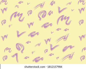 lemon-colored pattern with purple swirls