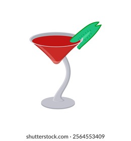 Lemongrass Cucumber, Cocktails Vector illustration, Isolated