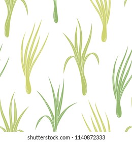 Lemongrass plant graphic color seamless pattern background sketch illustration vector