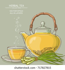 lemongrass tea illustration