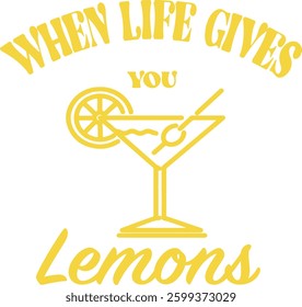 Lemon's cocktail slogan trending Script Slogan Graphic Positano Amalfi Sorrento Tee t-shirt logo artwork typography tote badge emblem crest Fashion