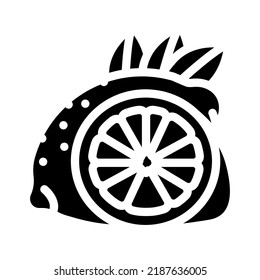 lemons cut glyph icon vector. lemons cut sign. isolated symbol illustration