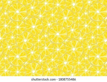 Lemons cuted background, bright light pattern with Fresh lemons for fabric and packaging design healthy food, diet, juce . Ripe juicy tropical orange lime lemon background. 