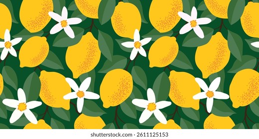 Lemons are depicted in a stylized, slightly cartoonish manner, with a focus on their shape and color. Vector.