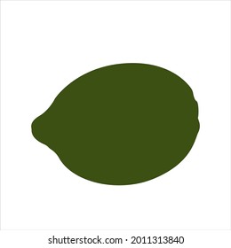 Lemons. Green lemon. Lime. Isolated on a white background. Whole and lobule. Citrus.