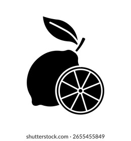  lemons icon white on background