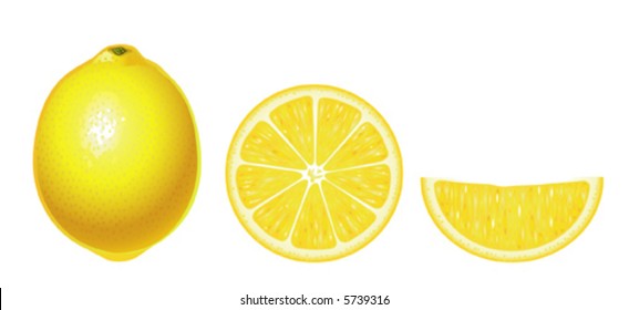 Lemons isolated (complex version, other fruits & berries are in my gallery)