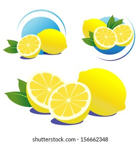 Lemons with leaves. File is not flattened. Easy to add your design.