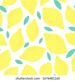 lemons and lemon leaf pattern