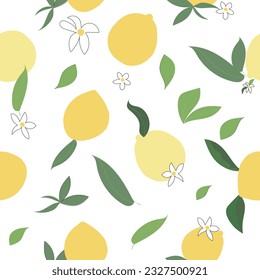 Lemons seamless fabric design pattern