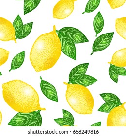 Lemons seamless pattern.