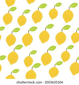 lemons seamless pattern.  Vector illustration.