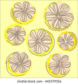 Lemons vector hand drawn  illustration