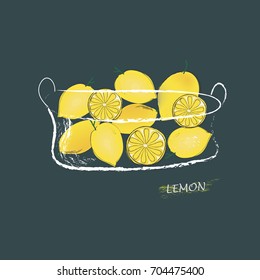 Lemons vector illustration .Reduce Cholesterol fruit 