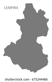 Lempira Honduras map grey illustration silhouette