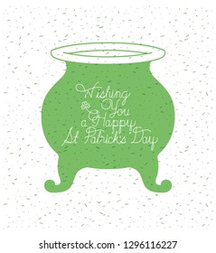 lemprechaun cauldron with st patrick font
