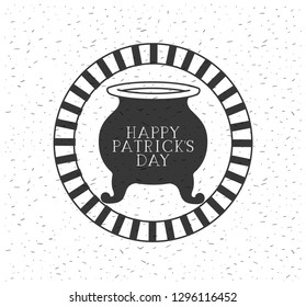 lemprechaun cauldron with st patrick font